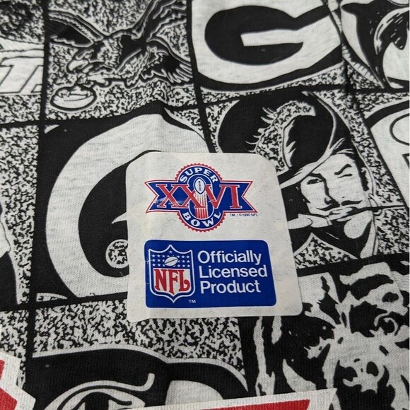 NFL Super Bowl XXVI All Over Print 1992 Redskins Bills - Picture 6 of 11